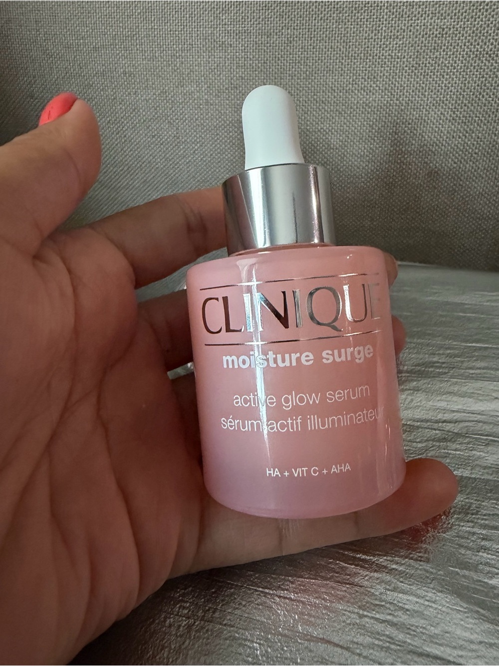 Clinique Moisture Surge Active Glow Serum - Light Pink Dropper Bottle